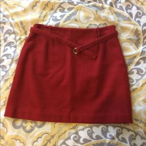 Red, Wool Skirt